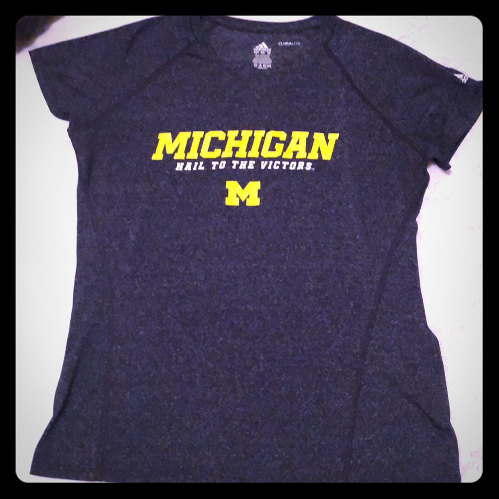 Adidas University of Michigan Clima-Lite tee shirt